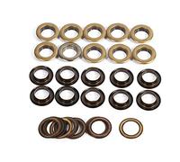 Grommets Kit, 20/100 ensembles Rond Oeillets Remplacement d'Accessoires de Décoration de Bricolage Bronze Noir Or(17mm 20sets)