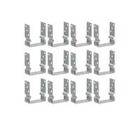 Grondankers 12 st 12x6x15 cm gegalvaniseerd staal zilverkleurig145340