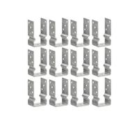 Grondankers 12 st 8x6x15 cm gegalvaniseerd staal zilverkleurig145331