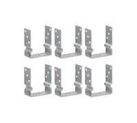 Grondankers 6 st 12x6x15 cm gegalvaniseerd staal zilverkleurig145339