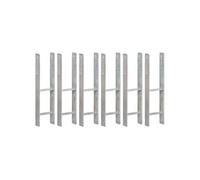 Grondankers 6 st 14x6x60 cm gegalvaniseerd staal zilverkleurig145309