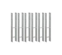 Grondankers 6 st 9x6x60 cm gegalvaniseerd staal zilverkleurig145300