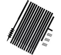 Grondboor 80 mm met 13 m verlengstuk Staal270541 Noir G