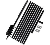 vidaXL Tarière de sol avec manche 120 mm et tube d'extension 9 m Acier