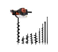 Jeu de Perceuse de Sol à Tarière Acier Jardinage Forage Jardin Perçage vidaXL