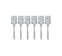 Grondpinnen 6 st 14x14x58 cm gegalvaniseerd staal zilverkleurig145446