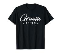 Groom Est. 2026 M. Husband Just Married Wedding Party Hubby T-Shirt