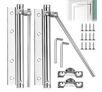 Groom Fermeture Porte Automatique à Ressort Réglable, Ferme-Portes Légers en Acier Inoxydable pour Jardin, Maison, Bureau, Hôtel