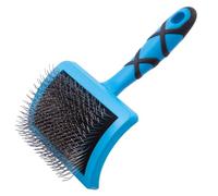 GROOM PROFESSIONAL Amplifier Firm Slicker Brosse pour chien - Parfaite pour amplifier le volume du pelage du chien et enlever les nœuds et les nœuds - Double usage - Taille L