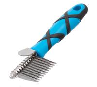 GROOM PROFESSIONAL Râteau démêlant et peigne pour chiens - Brosse démêlante pour chiens - Râteau à sous-poil - Brosse démêlante pour le toilettage - Râteau de toilettage avec poignée ergonomique