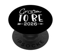 Groom to be 2026 Future Husband Bachelor Wedding Matching PopSockets PopGrip Adhésif