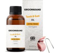 Groomarang Huile de gomme - Fabriquée à partir d'huiles botaniques 100 % pures (extra forte) 15 ml avec grattoir à langue en acier inoxydable