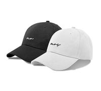 GroomBrideGifts Casquette de Baseball réglable en Coton lavé brodé 3D pour Jeunes mariés, Suiggle-Mr & Mrs, 7-8