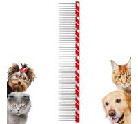 Grooming Comb for Dogs Stainless Steel Non-Stick Universal | Metal Puppy Shedding Tool for Pet Cat Kitten Puppy Thick Thin Coat Long Short Loose Matted Haired Pets