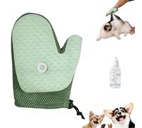 Grooming Mist Glove for Pets, Celery Pets Spray Cat Petting Gloves, Meowvo Pet Hair Removal Glove for Pet Grooming, Reusable Quick De-Shedding Gloves for Couch, Clothing (Green)