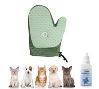 Grooming Mist Glove for Pets, Pet Hair Comb for Dogs with Soft Silicone Tips, Double Sided Anti-Static Pet Hair Remover,Deshedding Steam Brush,for Cats & Dogs (Green)