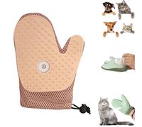 Grooming Mist Glove for Pets, Pet Hair Removal Glove, Spray Cat Petting Gloves, Double Sided Anti-Static Pet Hair Remover, for Cat, Dog (Pink*1)