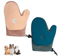 Grooming Mist Glove for Pets, Pet Spray Cat Petting Gloves, Multi-Functional Deshedding Gloves for Home Use, Gentle Cat Grooming Glove for Pets (Blue+Pink)