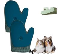Grooming Mist Glove for Pets, Spray Cat Petting Gloves, Cat Spray Gloves, Micro-Fine Spray to Lock Dandruff and Loose Hair (Dark Green, 2 pièce)