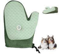 Grooming Mist Glove for Pets, Spray Cat Petting Gloves, Cat Spray Gloves, Micro-Fine Spray to Lock Dandruff and Loose Hair (Light Green, 1 pièce)