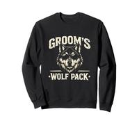 Groom's Wolf Pack Groomsmen Crew Vintage Bachelor Party Sweatshirt