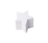 GROOMY 100Pieces Étoile Forme Carte de Papier Kraft Vierge Étiquette à Suspendre Étiquette de Mariage de Noël Artisanat - Blanc