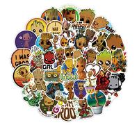 Groot Lot de 50 autocollants imperméables pour bouteilles d'eau Motif dessin animé pour enfants et accessoires