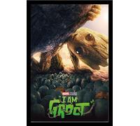 Groot - Poster - The little Guy + cadre amovible, Shinsuke® Maxi MDF noir, vitre acrylique