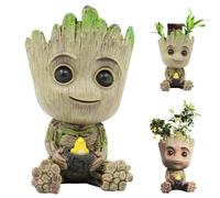 Groot Pot de Fleurs, Baby Groot Décoration, Baby Groot Figurine D'action, Groot Pot De Fleurs avec Trou DÉcoratif, Groot Guardians of The Galaxy, pour Maison, Bureau, Décoration Intérieure (M2)