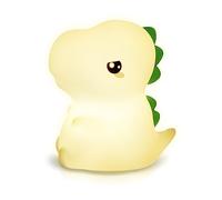 groov e Cuties Rory Dinosaure Veilleuse LED à changement de couleur avec minuterie de 30/60 minutes 7 couleurs appuyez pour utiliser Batterie rechargeable 12 heures ou alimentation USB pour bébés