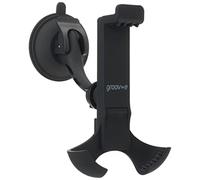 groov e Grand support de fenêtre universel pour téléphone et voiture pour appareils mobiles, fixation sur pare-brise avec ventouse sécurisée, poignée de téléphone en caoutchouc, bras réglable, support