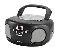 Groov-e- Original Boombox Portable CD Player with Radio-Black, MP3 et Lecteurs, Multicolore (GVPS733/BK)