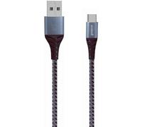 Groov-e USB-C to USB-A Charging Cable 1M Braided - Space Grey Marque