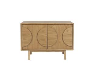 GROOVE - Buffet chêne avec 2 portes L82 Marron