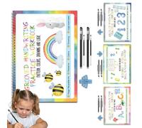 Groove Writing Book - Livre d'écriture pour enfants - 4 livres de lecture et d'écriture des matériaux - Pages épaisses - Livre d'écriture manuscrite - Préscolaire - Enfant Ra - Itin - Gu Practice Book