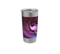 Groove Yin Yang - Design abstrait géométrie fractale Gobelet isotherme en acier inoxydable double paroi