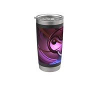 Groove Yin Yang - Design abstrait géométrie fractale Gobelet isotherme en acier inoxydable double paroi