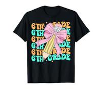 Groovy 6e année rentrée Scolaire Premier Jour de sixième année T-Shirt