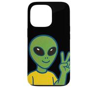 Groovy Alien Giving Peace Sign Retro Cosmic Vibes Coque pour iPhone 13 Pro