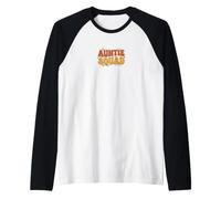 Groovy Auntie Squad Retro Bubble Police Manche Raglan
