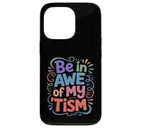 Groovy Be in Awe of My Tim, Autism Sensibilisation Papa Mom Kind Coque pour iPhone 13 Pro