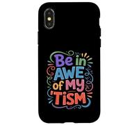 Groovy Be in Awe of My Tim, Autism Sensibilisation Papa Mom Kind Coque pour iPhone X/XS