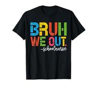 Groovy Bruh We Out School Nurse Fin d'Année Scolaire Été T-Shirt