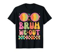 Groovy Bruh We Out Teachers Joyeux dernier jour d'école T-Shirt