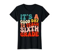Groovy C'est Une Bonne journée pour enseigner à Un Enseignant d'équipe de sixième année T-Shirt Graphique avec Valeur, Femme, Noir, L