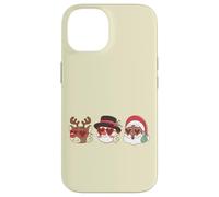 Groovy Christmas Black Claus Père Noël Africain Renne Bonhomme de Neige Coque pour iPhone 14