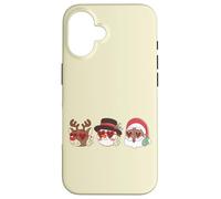 Groovy Christmas Black Claus Père Noël Africain Renne Bonhomme de Neige Coque pour iPhone 16