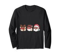 Groovy Christmas Black Claus Père Noël Africain Renne Bonhomme de Neige Manche Longue