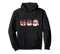 Groovy Christmas Black Claus Père Noël Africain Renne Bonhomme de Neige Sweat à Capuche