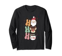 Groovy Christmas Père Noël Renne Bonhomme de Neige Ho Vintage années 60 Manche Longue